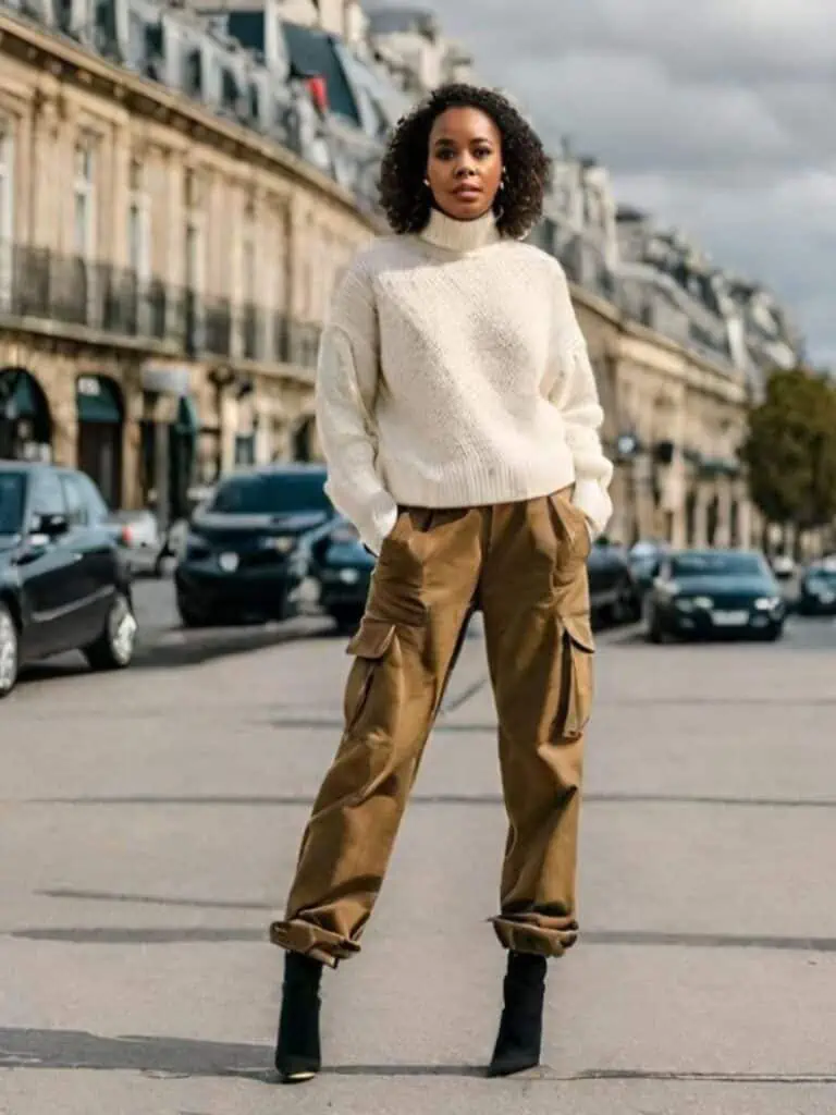 what to wear with ankle boots-utility pants