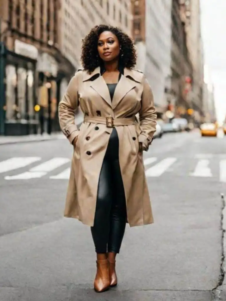 what to wear with brown ankle boots-trench coat