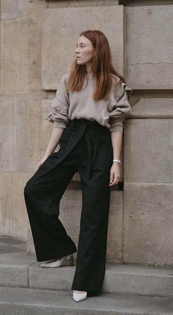 Wide Leg Cropped Pants Outfit For Work  Color  Chic