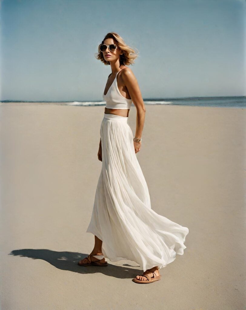 cami top and maxi skirt