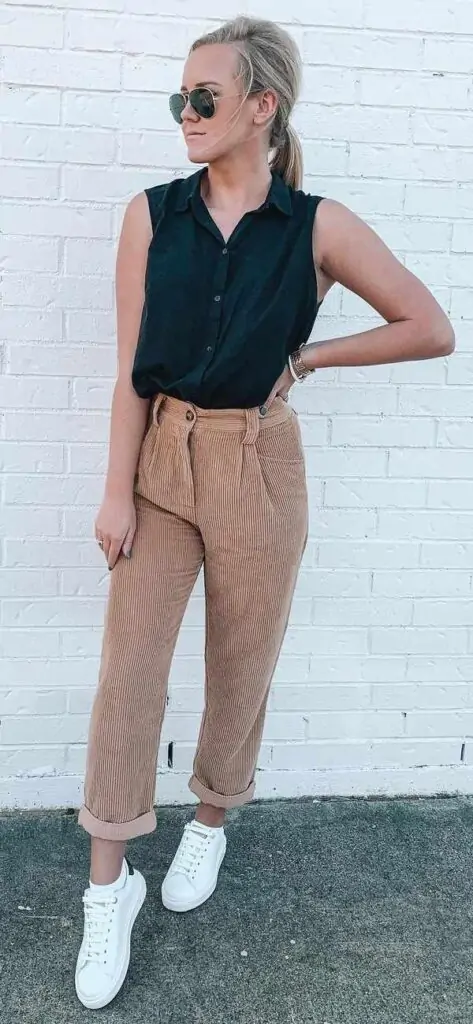 Buy Brown Corduroy Pants Colonel Straight Cut Jeans and High Online in  India  Etsy