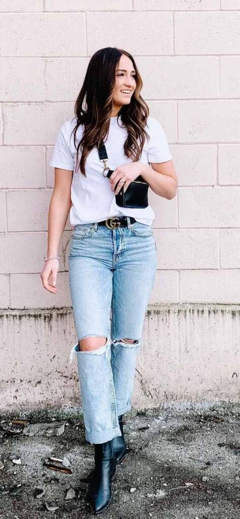 What To Wear With High Waisted Jeans