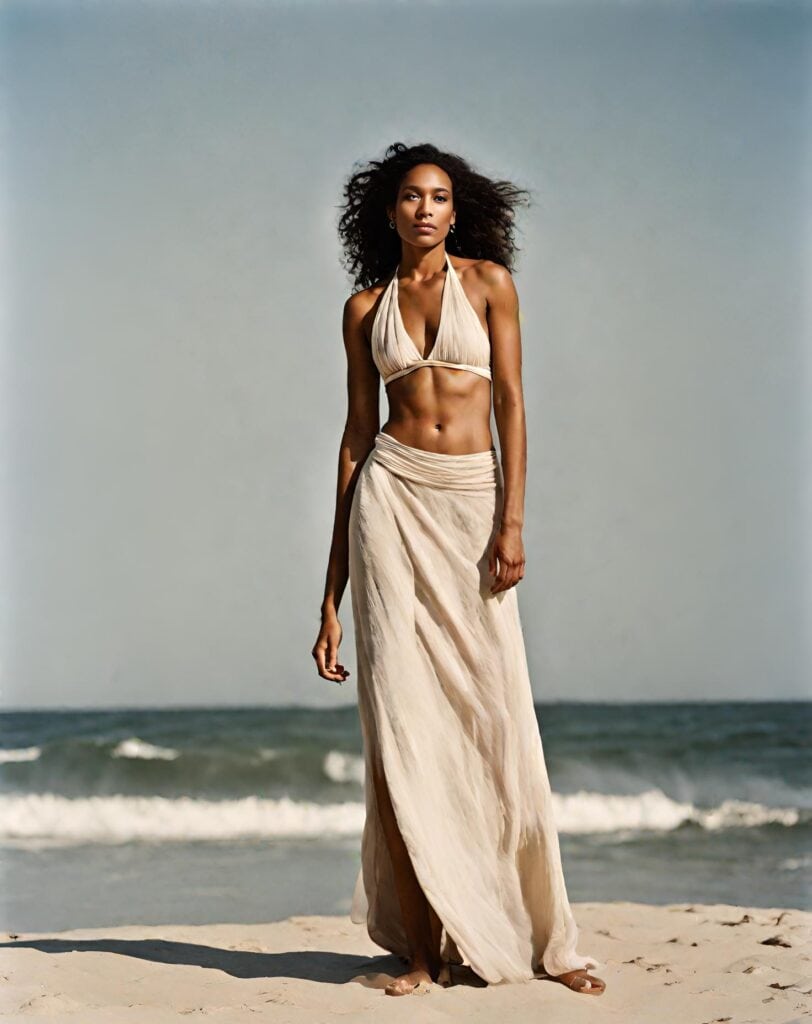 halter top and maxi skkirt