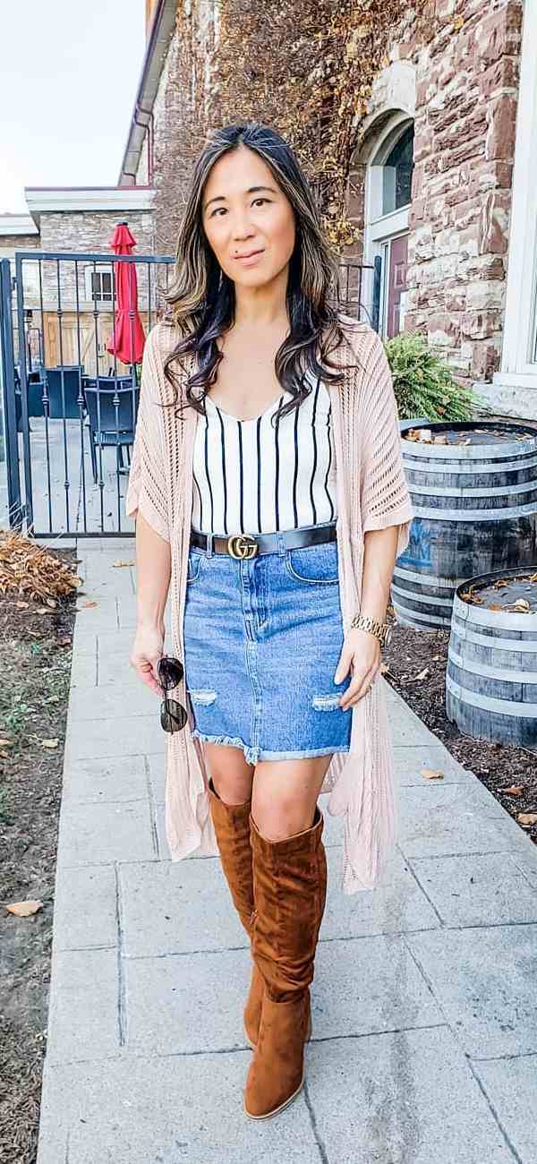 knee high boots outfit ideas for fall