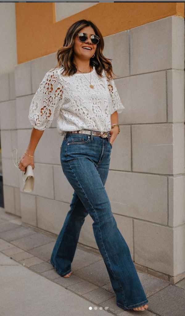 outfit ideas flare jeans