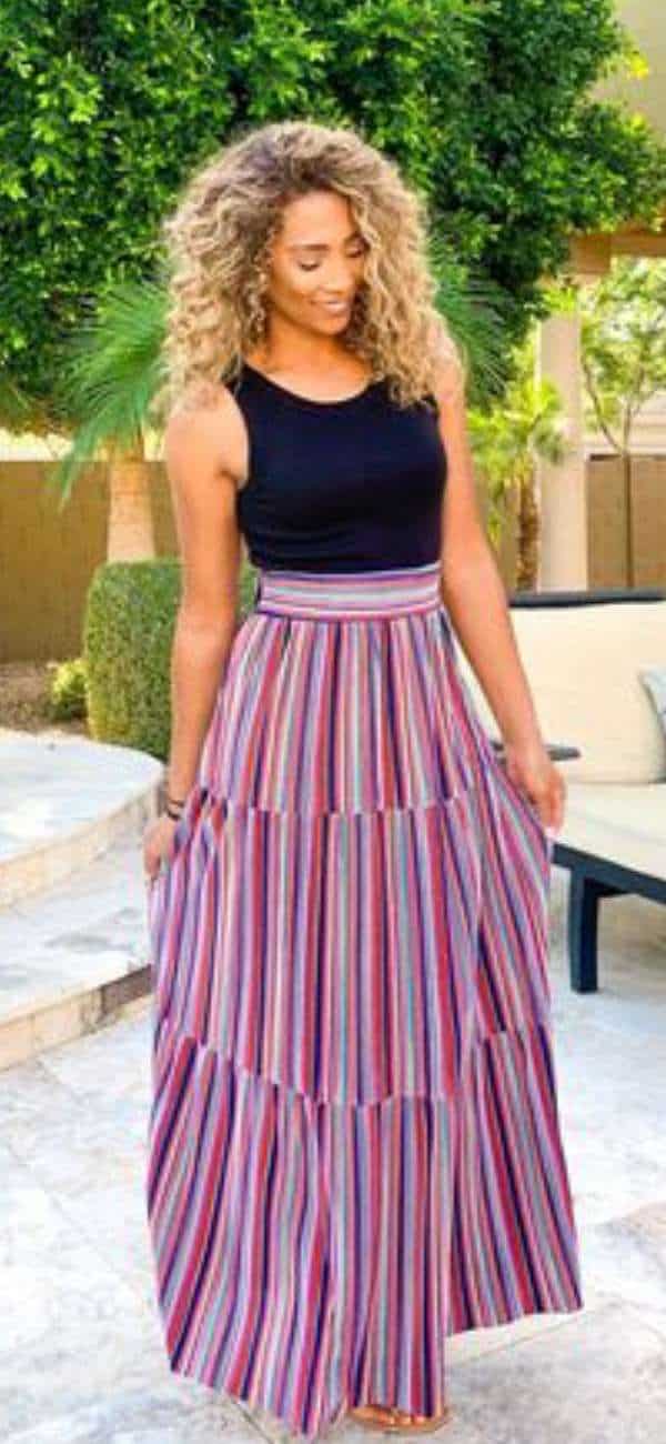 Girela Skirt in Purple FWRD Women Clothing Skirts Maxi Skirts 