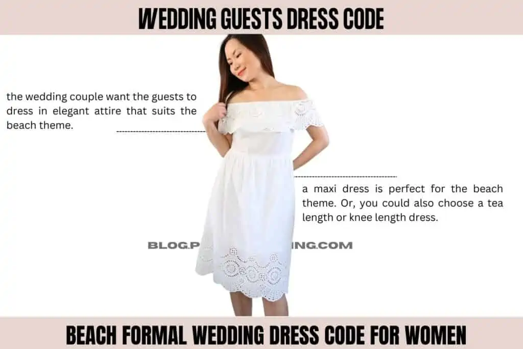 Beach formal wedding dress code for women-wedding guests