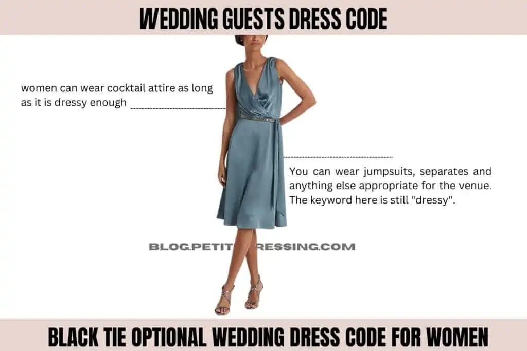 Black tie optional wedding dress code for women-wedding guests