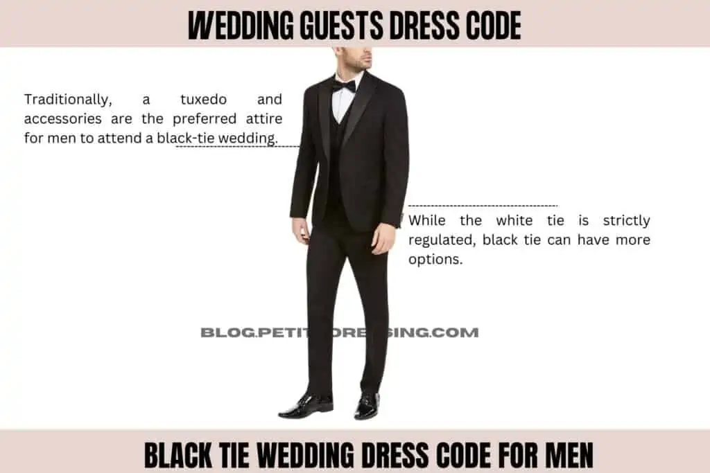 Black tie wedding dress code for men-wedding guests