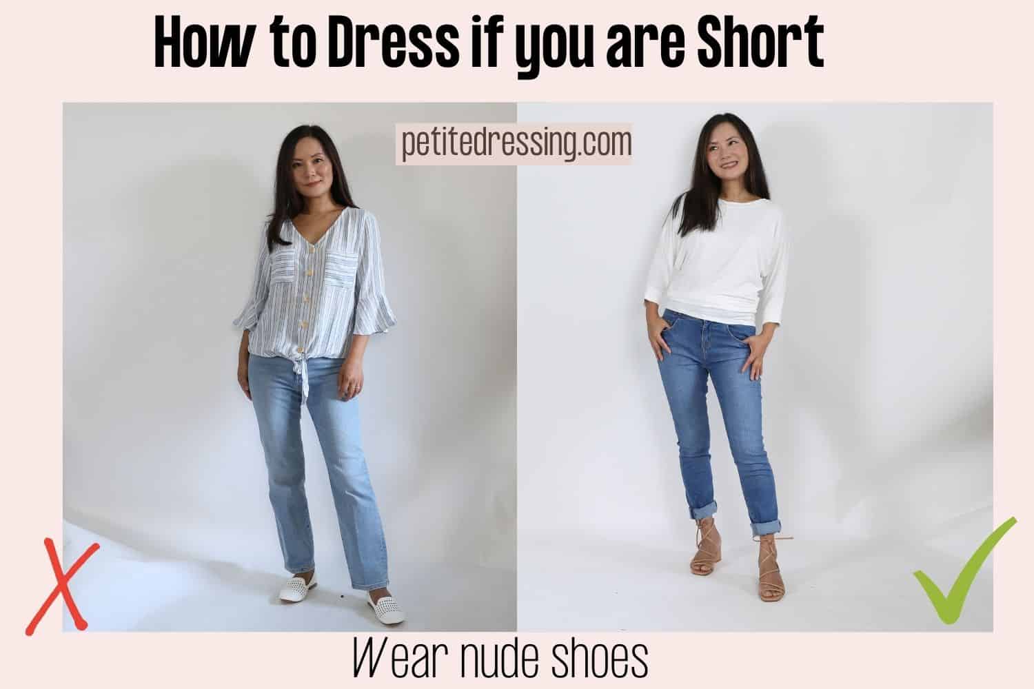 How To Dress If You Are Short Wear Nude Shoes