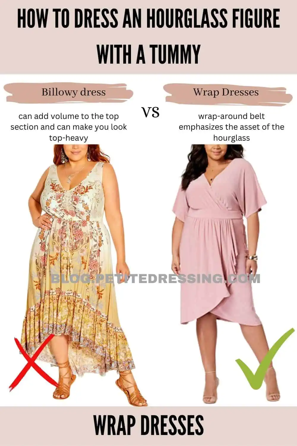 How to Dress an Hourglass Figure with a Tummy - Petite Dressing