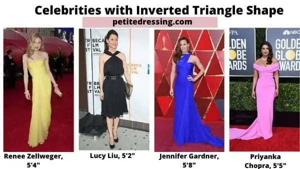 celebrities with inverted triangle body type