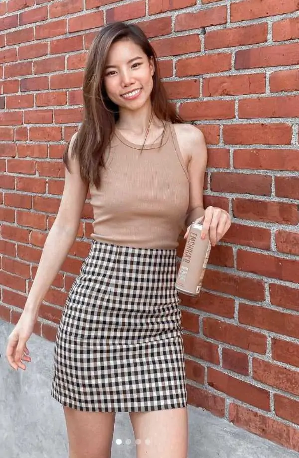 Mini skirt outfit outlet plaid