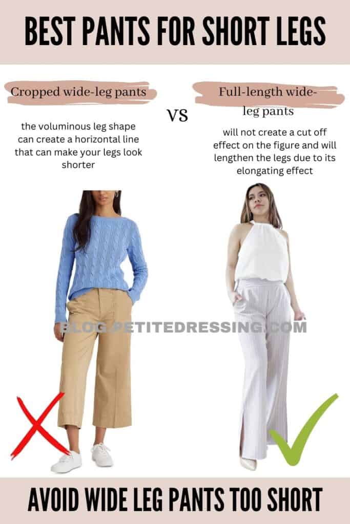 Avoid Wide Leg Pants too Short