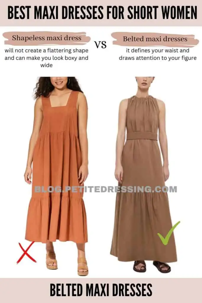 Belted maxi dresses