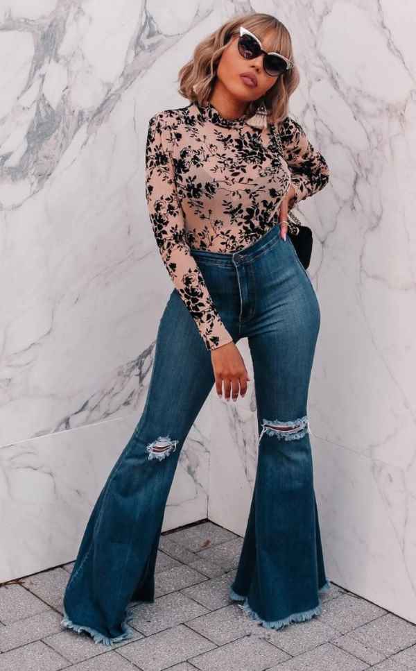 what to wear with flare jeans