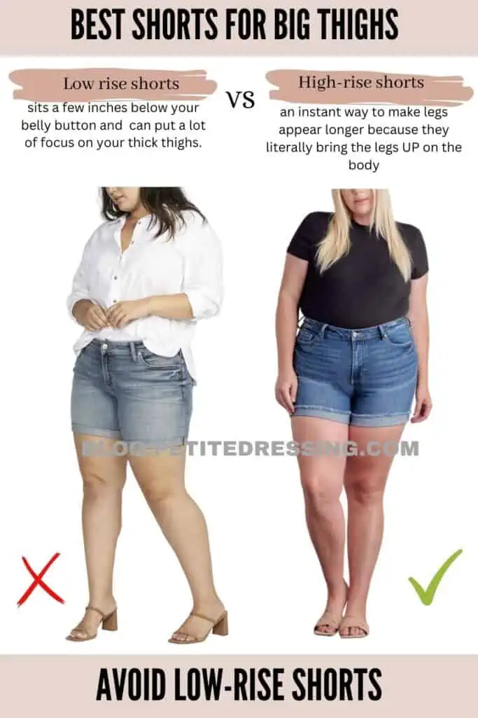 Avoid low-rise shorts