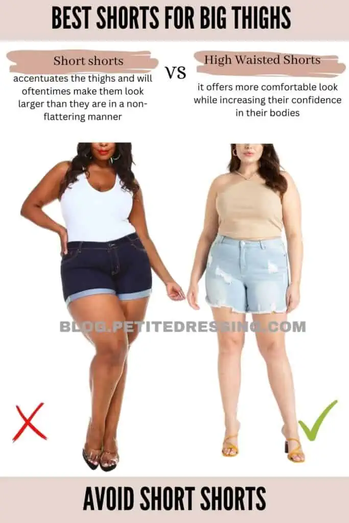 How to Choose Shorts for Big Thighs - Petite Dressing