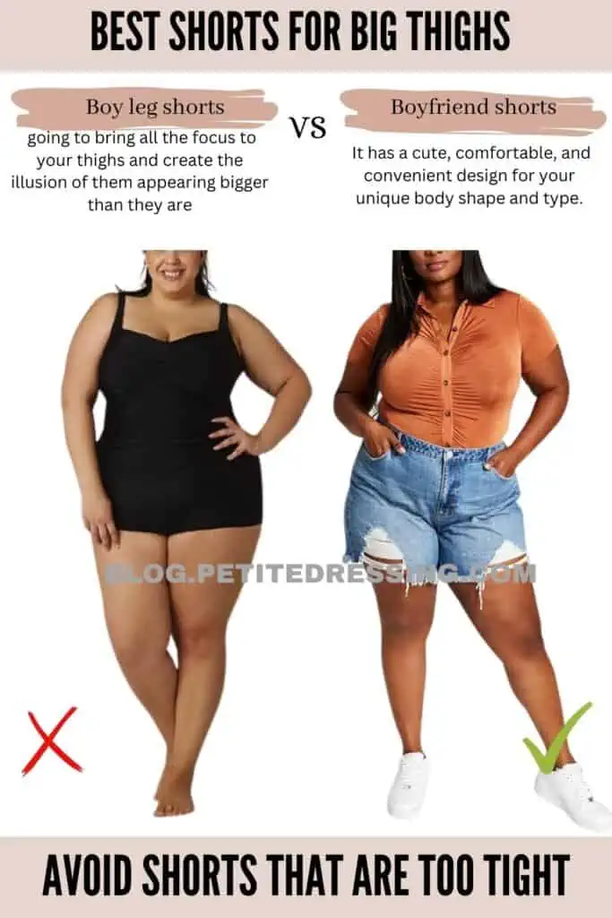 How to Choose Shorts for Big Thighs - Petite Dressing