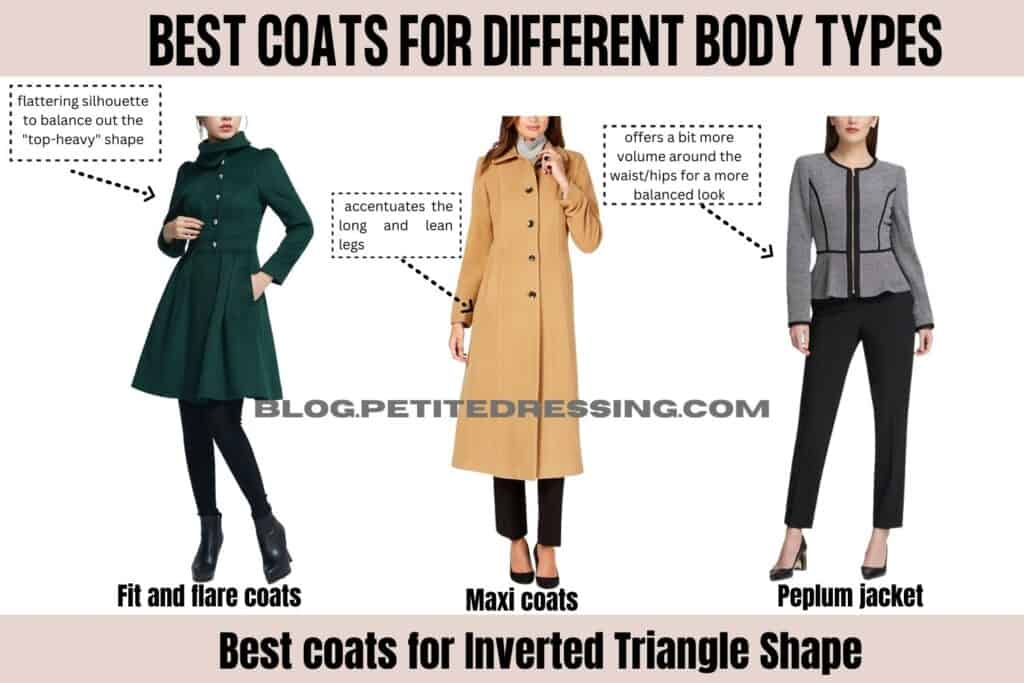 Best coats for different body types-Inverted Triangle Shape