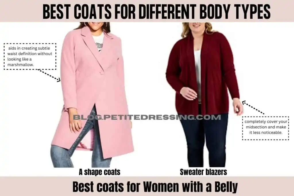 Best coats for different body types- Women with a Belly
