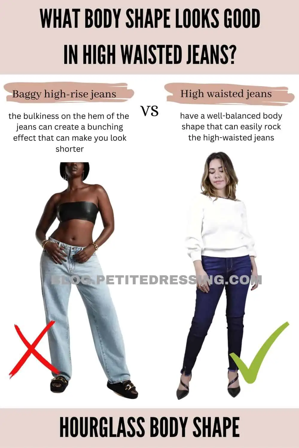 What Body Shape Looks Good in High-Waisted Jeans? - Petite Dressing