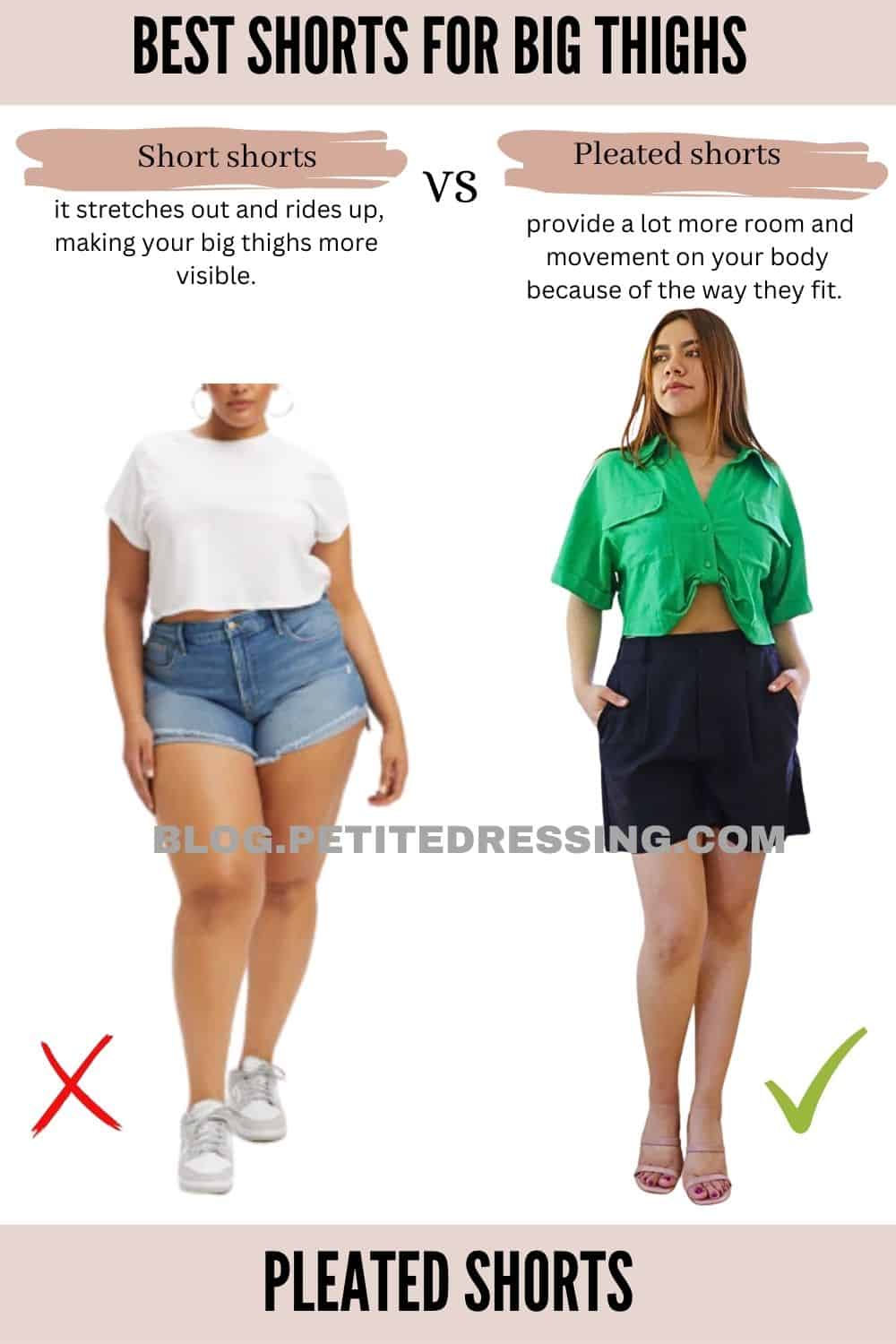 pleated tempo shorts