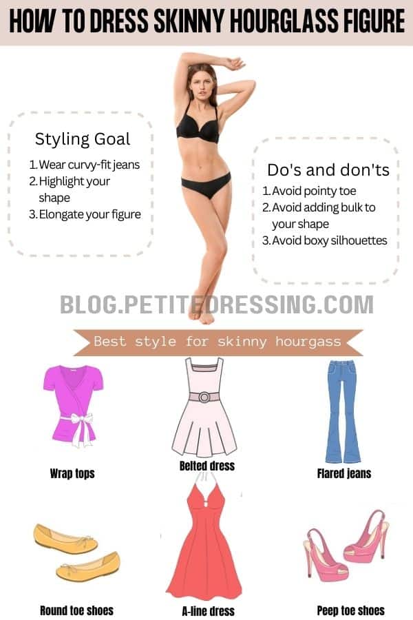 how to dress skinny hourglass figure