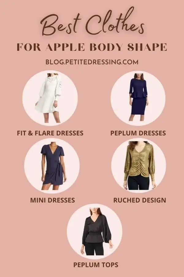 Dresses for shop apple shape uk