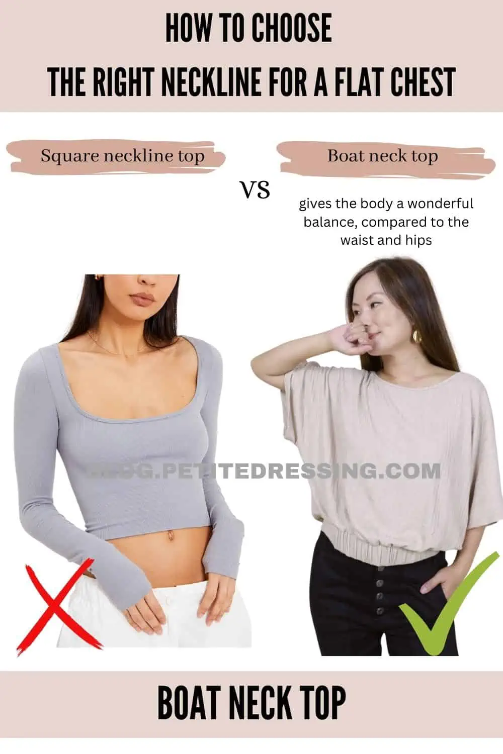 Has anyone (with smaller / flatter chest) tried the Contour scoopneck or  squareneck Longsleeves? I usually go for the crew neck style since I have a  flatter chest but wanting to try