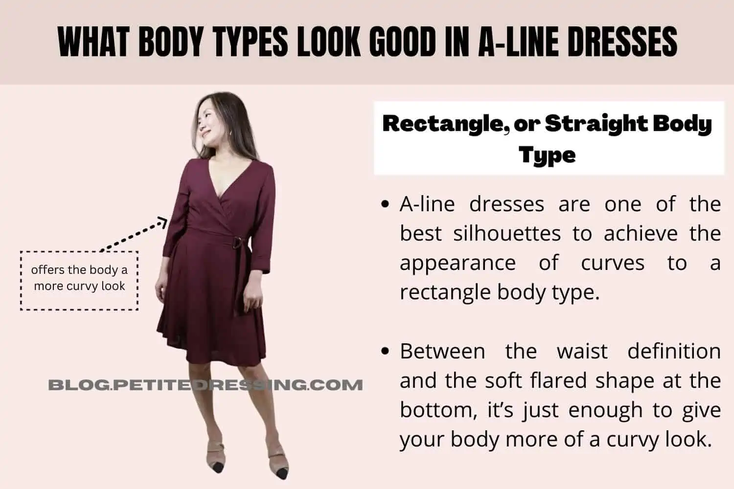 Flattering a shop line dresses