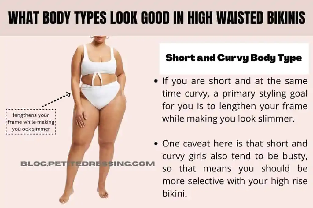 What Body Types Look Good in High Waisted Bikinis-Short and Curvy Body Type 