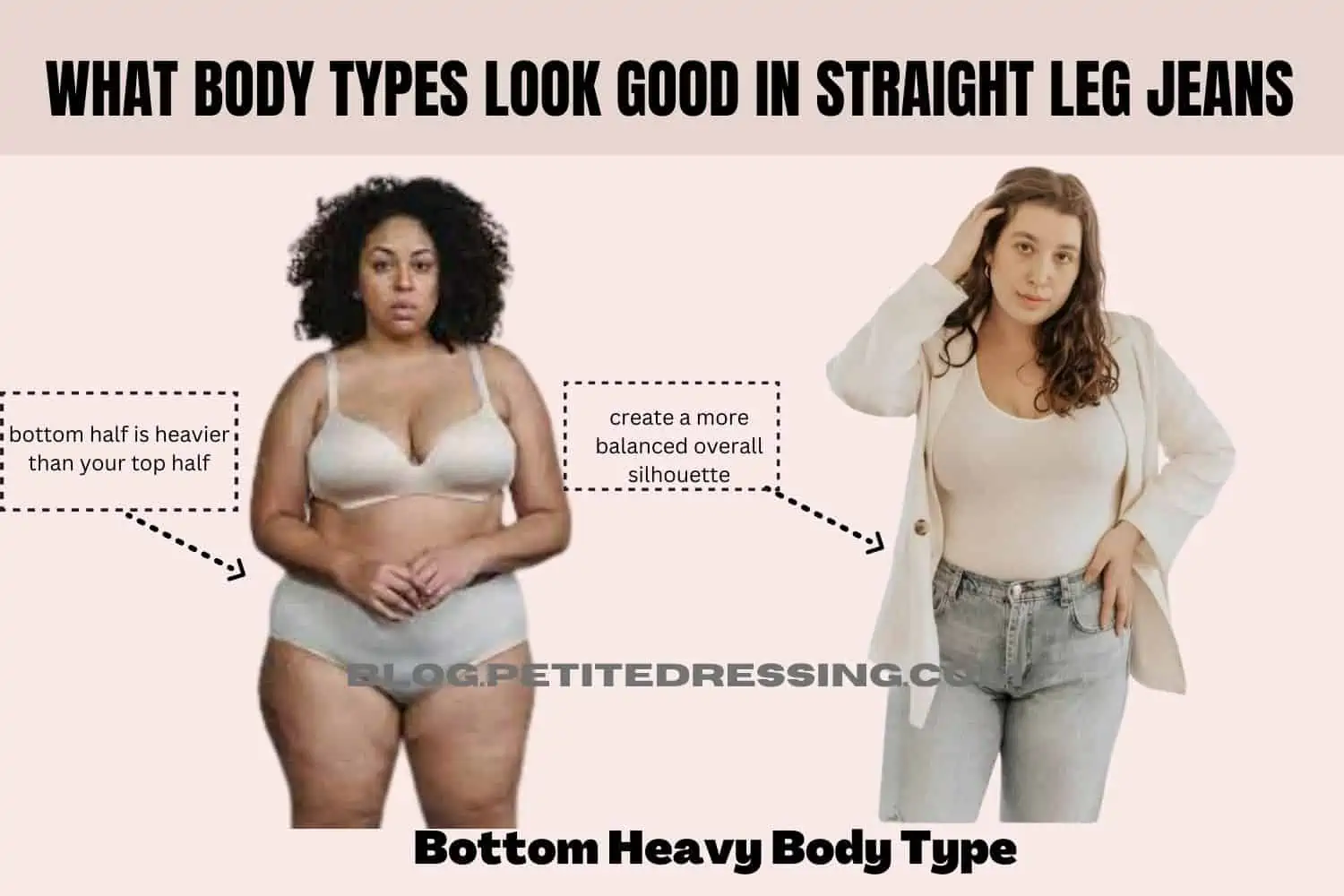 Straight leg 2024 jeans body type