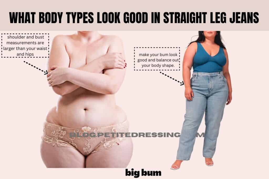 What Body Types Look Good in Straight Leg Jeans-big bum