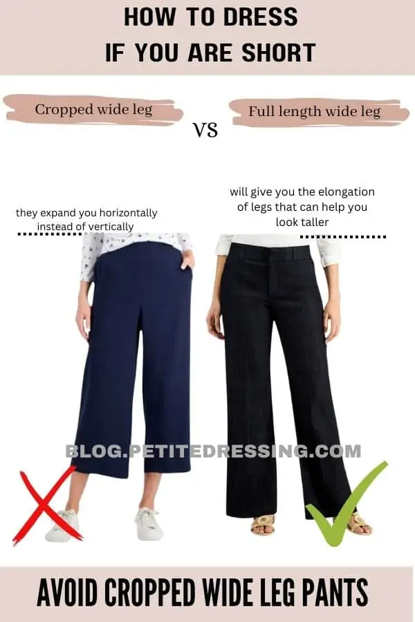 Wide Leg Pants Guide for Short and Chubby Women - Petite Dressing