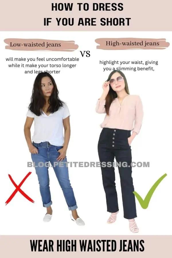 Wear High Waisted Jeans how to dress if you are short