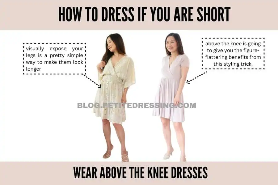 how to dress if you are short-Wear above the Knee Dresses