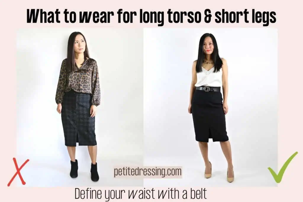 How to Dress If You Have Long Torso Short Legs - Petite Dressing