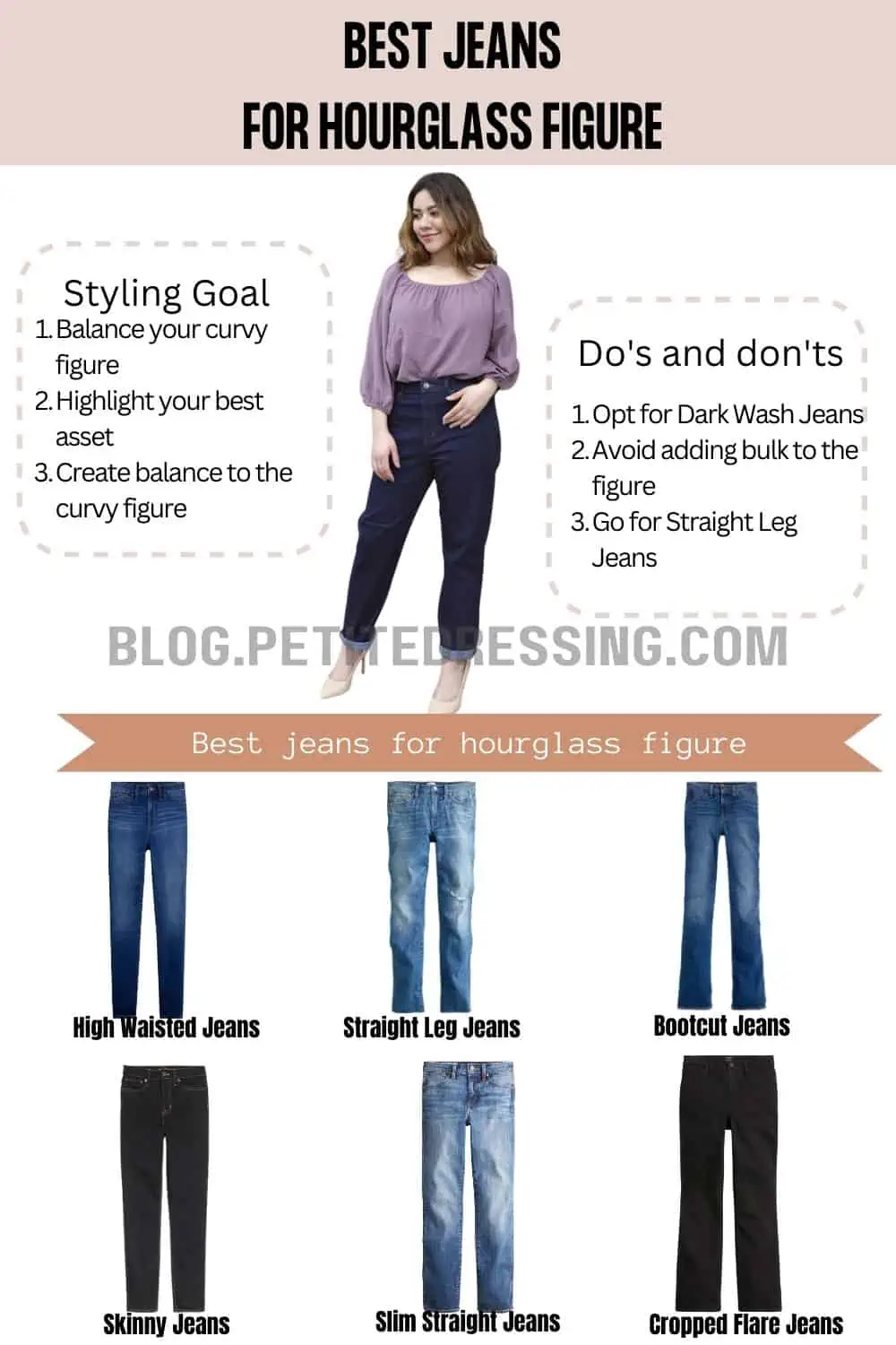 The Complete Pants Guide for Hourglass Body Shape - Petite Dressing