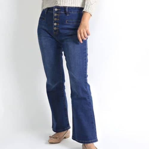 hourglass- Cropped Flare Jeans