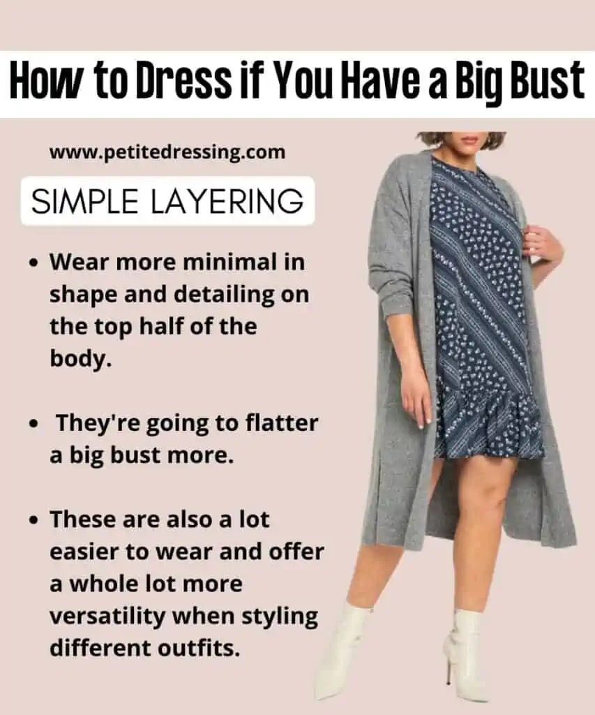 What not to wear if you have a big bust - Petite Dressing