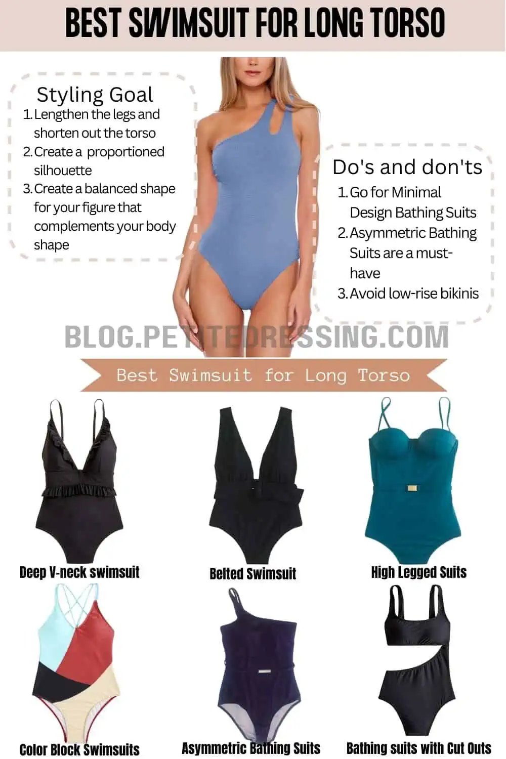 Swimsuit Guide for Long Torso - Petite Dressing