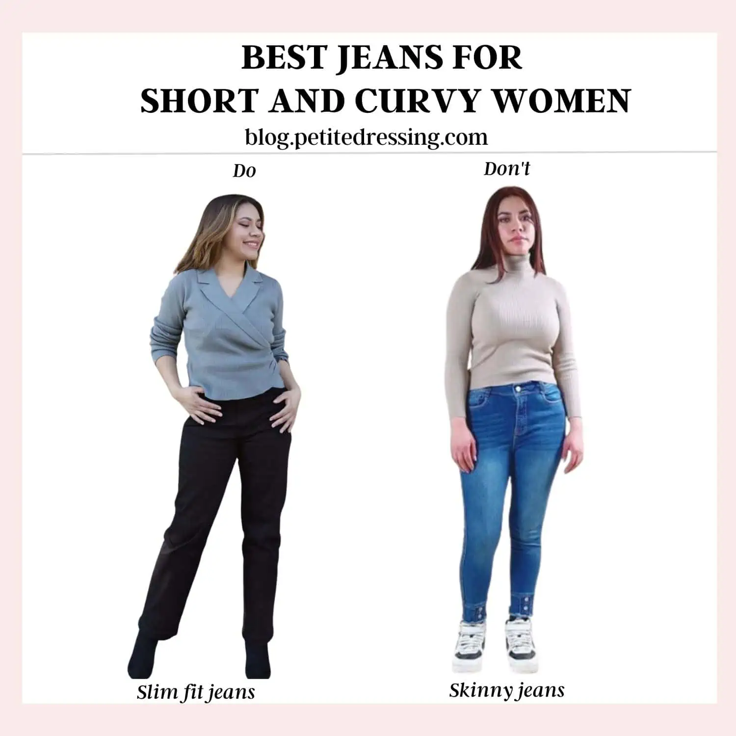 The Jeans Guide for Short and Curvy Women - Petite Dressing