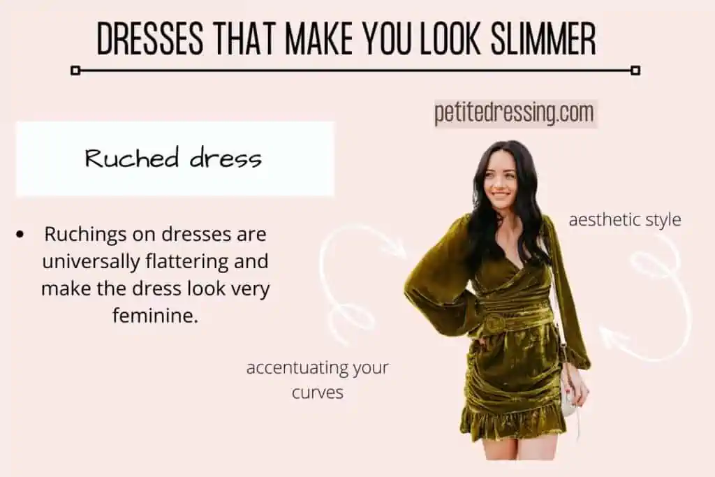 DRESSES THAT MAKE YOU LOOK SLIMMER-ruched dress