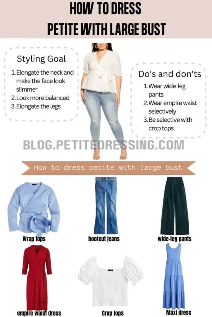 How to dress petite with large bust