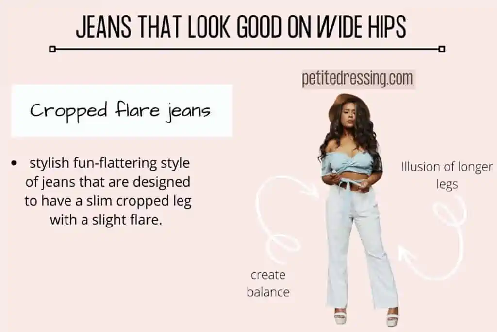 JEANS THAT LOOK GOOD ON WIDE HIPS-Cropped flare jeans