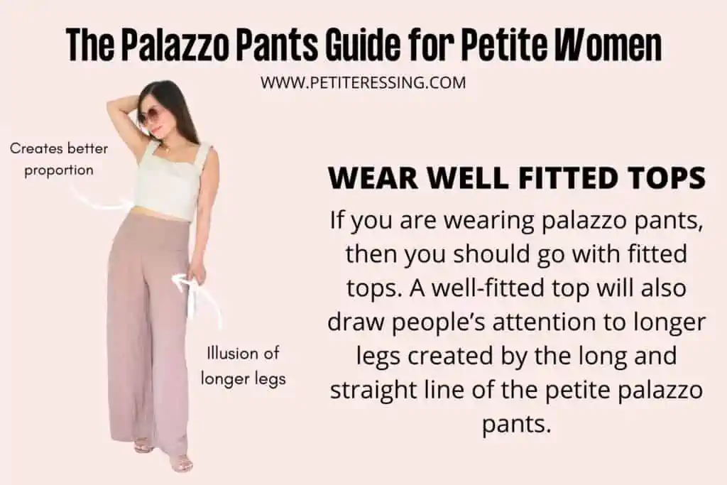 Women's petite 2024 palazzo pants