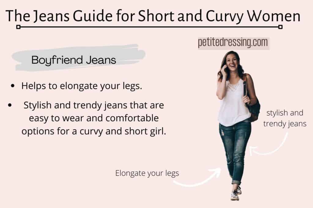 The Jeans Guide for Short and Curvy Women-Boyfriend jeans