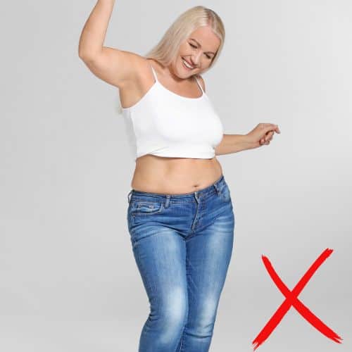 The Jeans Guide for Short and Curvy Women-avoid low rise jeans