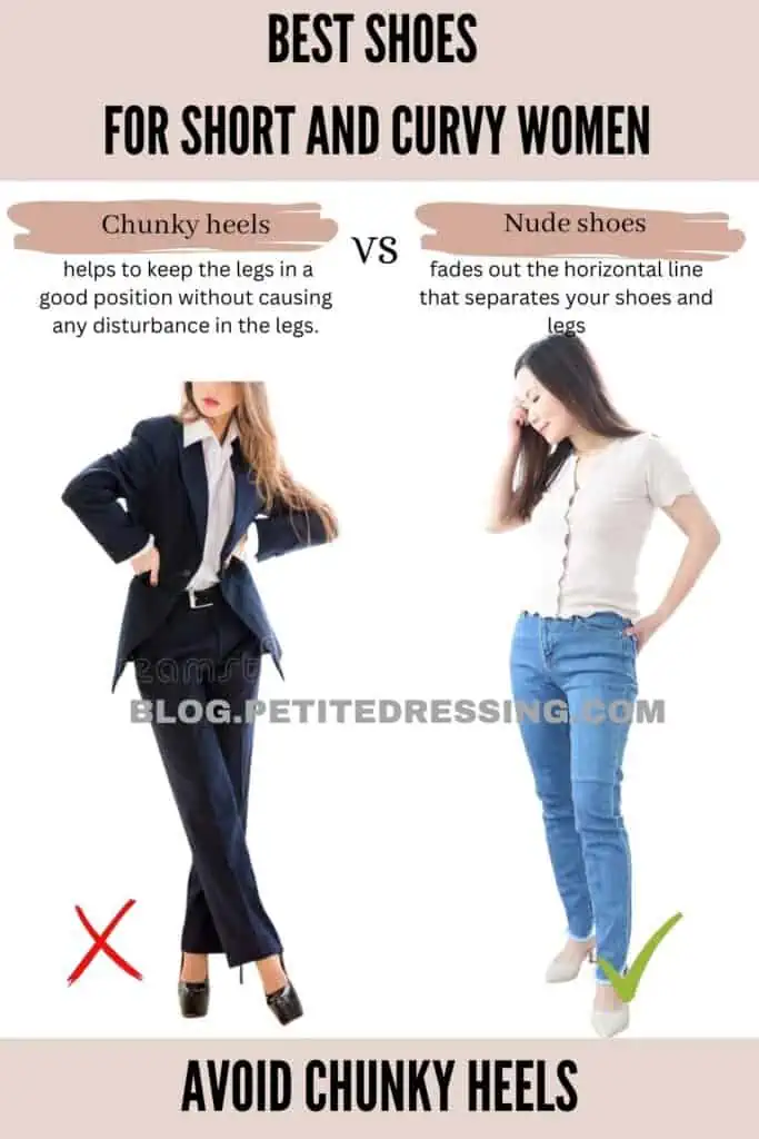 Avoid chunky heels